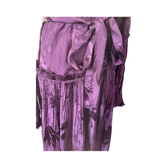 NWT Anthropologie Wrap Dress Eggplant Purple Color Women’s Sizes Med And Small - Picture 11 of 11